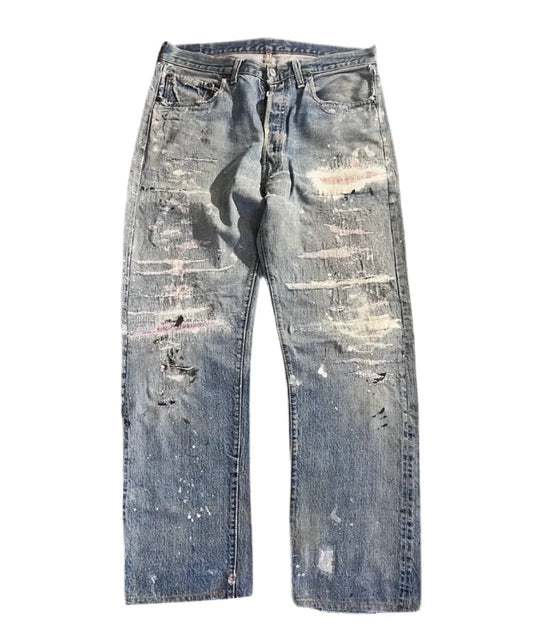 Levis 501 Selvedge heavy repair